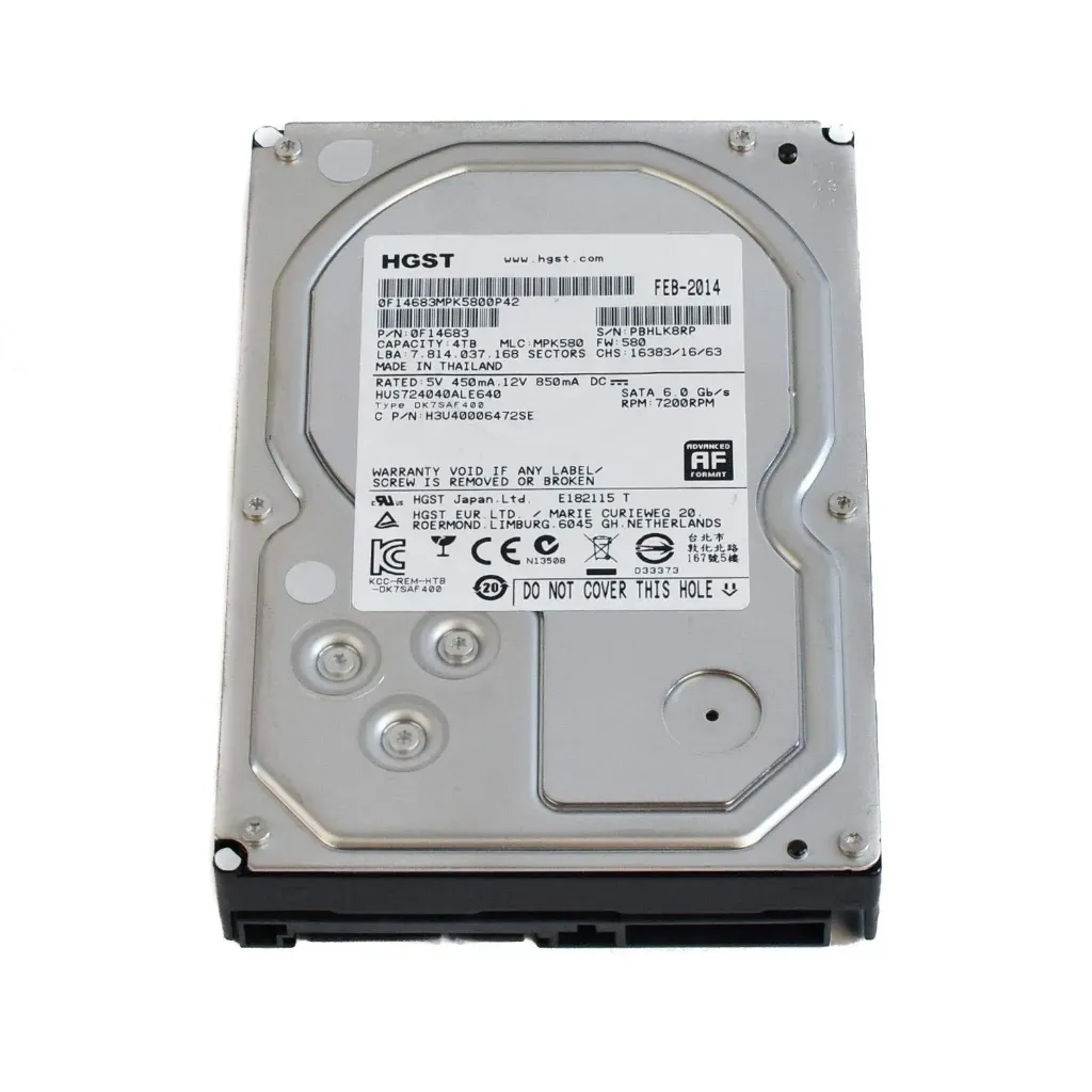 [00001617] HGST HITACHI ULTRASTAR 7K4000 0F14683 SATA HARD DRIVE